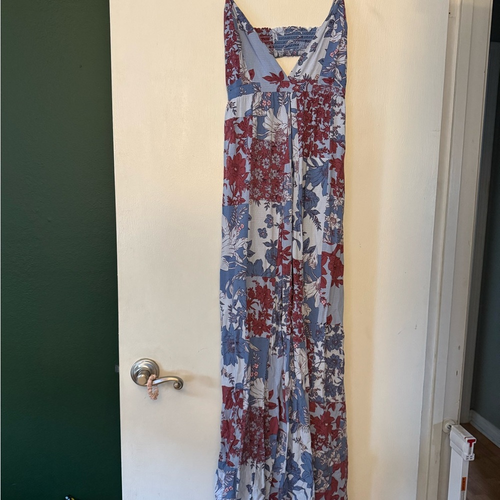 Jessica Simpson Floral Dress in Blue and Red